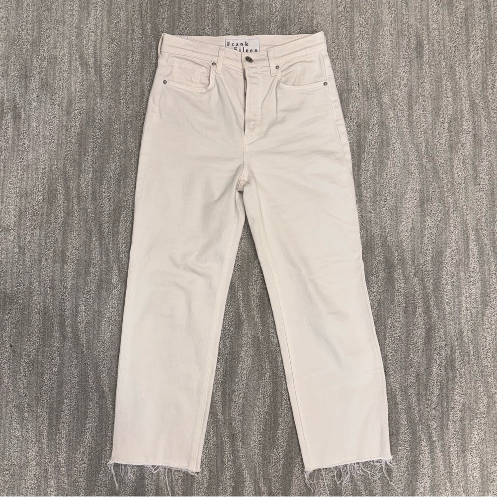 Frank & Eileen Cream Ankle Cropped Jeans